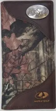 ZEP-PRO OSU COWBOYS Leather MOSSY OAK Camo Wallet ONLY NO BOX Oklahoma State