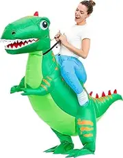 Inflatable Costume Adult Ride On Dinosaur Costume Halloween Costumes for Men Women Blow up Costumes