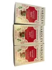 3 Yardley of London Bar Lot HARVEST APPLE Bath Soap 4 oz LIMITED EDITION, FR/SH
