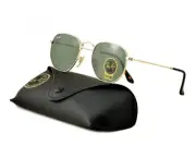 Ray-Ban Sunglasses RB3548N Hexagonal Flat 51mm Gold Frame Green Classic Lens