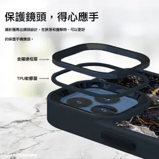 【apbs】iPhone 15 14系列 軍規防摔鋁合金鏡頭框立架手機殼(斑馬紋)