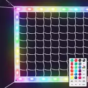 LED Volleyball Net, 32X3FT Glow in the Dark Portable Volleyball Net Outdoor with