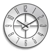 Metropolitan Silver-tone 19.75 inch Open Face Metal Wall Clock