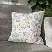CUSHION COVER PILLOW CASE|BABY CHICK CHICKEN PATTERN