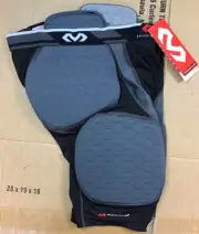 McDavid Rival Pro 5-Pad Girdle Football Thigh Guards Hex Pads XL Black W22