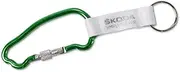 Skoda MVF04-180 Key Ring Carabiner Car Shape Pendant Metal Carabiner Green