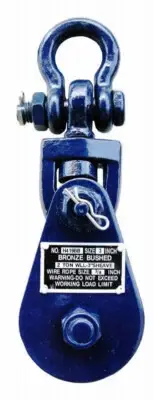B/A Products Co 6I-Sw2t Snatch Block, Wire Rope, 3/8 In Max Cable Size, 4,000