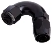550 Series Cutter One-Piece Full Flow Swivel 120o Hose End -16AN AF554-16BLK