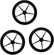 Cabilock 3pcs Food Cart Wheels Wheelchair Tires Wagons Shopping Cart Wheels Hand Cart Wheels Kayak Cart Wheels Tool Cart Wheels Replacement Cart Wheels Scooter Parts Wheel Cart Rubber Black