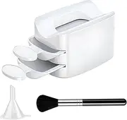Nail Dip Container, Portable Double Layer Powder Tray, 55g Abs Glitter Recycling Dish Glitter Saver Compartment Holder, Nail Tech Must-have Hand Tool Ideal for Palm Care