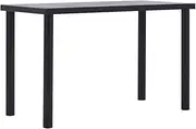 Dining Table Black and Concrete Grey 120x60x75 cm MDF,Modern Dining Table with Wood Grain Top and Metal Frame for Kitchen, Dining Room or Outdoor Use Dining Table