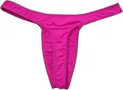 [FEESHOW] Men's Silky Bikini Thongs G String Pouch Underwear Swimwear