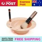 Silicone Makeup Brush Cleaner Scrubber w/ Brush Stand Drying Rack - Juicy Peach