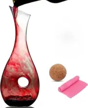 1.2L Wine DecanterRed Wine Decanter-Crystal Glass Wine CarafeFull Bottle Wine...