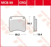 TRW Lucas Brake pad MCB99