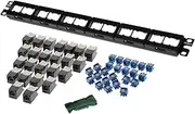 Panduit - CPPKL6ATG24WBL - Panduit Patch Panel Kit - Patch panel - RJ-45 X 24 - black - 1U - 19