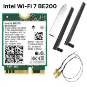 WiFi 7 Intel BE200 M.2 NGFF Card Tri-Band Wireless Bluetooth Adapter Antenna Set