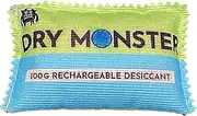 Dry Monster 100g Rechargeable Desiccant - 1 bag | Ultimate Moisture Absorbing Bags | Rechargeable Silica | Protects Valuables from Rust, Corrosion & Humidity | Easy to Use & Rechargeable