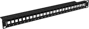LANBERG Keystone Patch Panel 19'', 24 Port 1U, Black