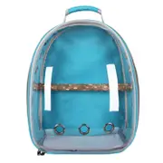 GGP Teal Stylish Transparent Pvc Pet Carrier Backpack Large Capacity, Multi Use For Birds & Cats(Including Wooden Stick)
