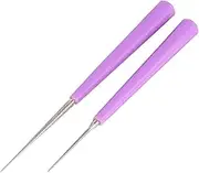 Gatuida 2Pcs Bead Hole Puncher Violet Craft Reamer for Expanding Pearl Beads for Jewelry Making DIY Projects Portable Beading Tools