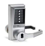 Kaba LR1021C-26D-41 Cylindrical Push Button Lock Lever Cic Ko Rh Us26D, Satin...