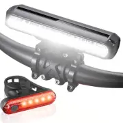 Ultra Bright Bicycle Lights Front and Rear, Powerful USB Rechargeable Bike Li...
