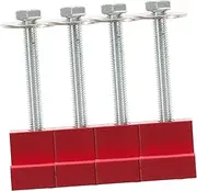 SEWACC 4pcs Aluminum Toolbox Mounting Clamps Kit Durable J Hooks for Pickup Truck Bed Installation Easy to Install No Drilling Required Sturdy and Reliable Tool Box Fixing