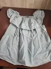 Harve' Benard Top Blouse Shirt XL Light Blue Washable Linen NWT Sh 15-24"elasti