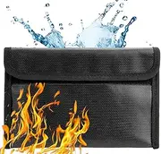 [ZDL] Fireproof Bag, Fireproof Document Bag, Fireproof Money Bag, Fireproof Water-Repellent Document Bag, Safe, Fireproof, Waterproof, Banknotes Storage, Briefcase