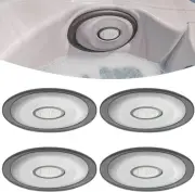 4 Pack 2472-824 Spa Oval Pillow Insert and Back Mount -Enhanced Support, Gray