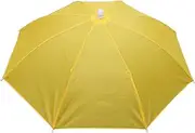 Fishing Umbrella Hat, Yellow, Portable, Foldable, Waterproof, Sunshade, Outdoor, Camping, Gardening, Golf, Yellow, 55CM*6CM*6CM
