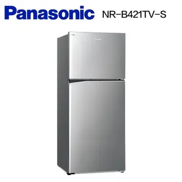 ［Panasonic 國際牌］422公升 雙門無邊框鋼板冰箱-晶漾銀/晶漾黑 NR-B421TV