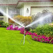 Rotating Tripod Sprinkler, Sprinklers for Garden Yard 360 Degree Large Area, 360 Degree Automatic Rotating Sprinkler, Rotating Tripod Sprinkler Stainless Steel Rotary Irrigation /2594