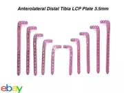 Anterolateral Distal Tibia LCP Titanium Plate 3.5mm VOI set of 10 pcs veterinary