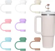 8-Piece Silicone Straw Covers, Dust-Proof and Splash-Proof, 10Mm/0.4In Cap, Tumb