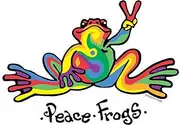 Enjoy It Peace Frogs Multi-Color Peace Frogs Car Sticker, Outdoor Rated Vinyl Sticker Decal for Windows, Bumpers, Laptops or Crafts, 2 Pieces