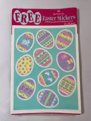 Hallmark 1996 Easter Egg Stickers 3 Sheets New In Package