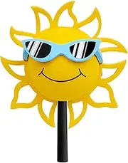 Coolballs California Sunshine w Sunglasses Car Antenna Topper/Auto Mirror Dangler/Desktop Spring Stand Bobble Buddy (Blue Sunglasses - Fits Thick Fat Style Antenna) (Car Accessory)