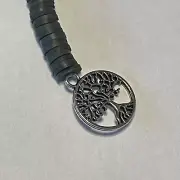 Clay Bead Keychain Charm Tree Of Life Green Brown