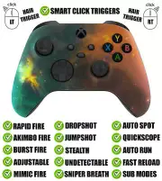 Gold Nebula Silent Modz Smart Click Triggers Modded Controller for Xbox & PC