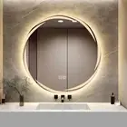 Ultra Bright LED Bathroom Mirror Whirlwind Patterned Anti-fog Makeup Mirror