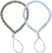 Homoyoyo 2Pcs Stylish Beaded Phone Strap Lost Mobile Phone Lanyard Chain for Secure Daily Use Lightweight and Durable Design Easy to Install for Everyday Carry