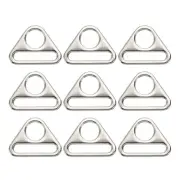 Triangle D Rings, 12 Pcs 1 Inch Triangle Buckle Adjuster, Silver Tone