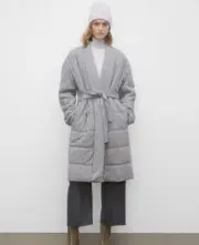 NWT Club Monaco Blanket Coat in Light Heather Gray, size Medium, MSRP $398