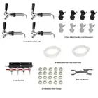 Beer Tap Manifold Disconnect Hose Draft System for 4 X Ball Lock Cornelious Keg