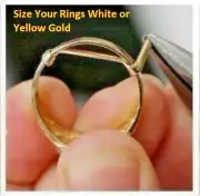 ring sizer lock guard create custom 2 pc fit 1 yellow 1 white gold repair L New