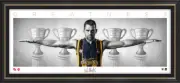 LUKE HODGE HAWTHORN HAWKS SIGNED FRAMED POSTER MARTIN LEWIS AFL MEMORABILIA