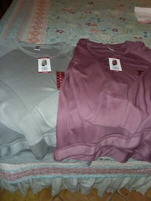 NWT Active Life Women's Blouse Lot Size XL Colors Silver Grey And Crushed Berry
