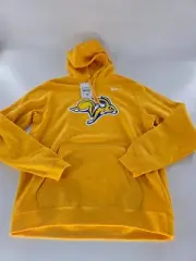 Nike South Dakota State Jack Rabbits Yellow Club Fleece Pullover Hoodie Size M
